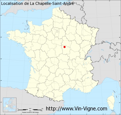 Carte  de La Chapelle-Saint-André